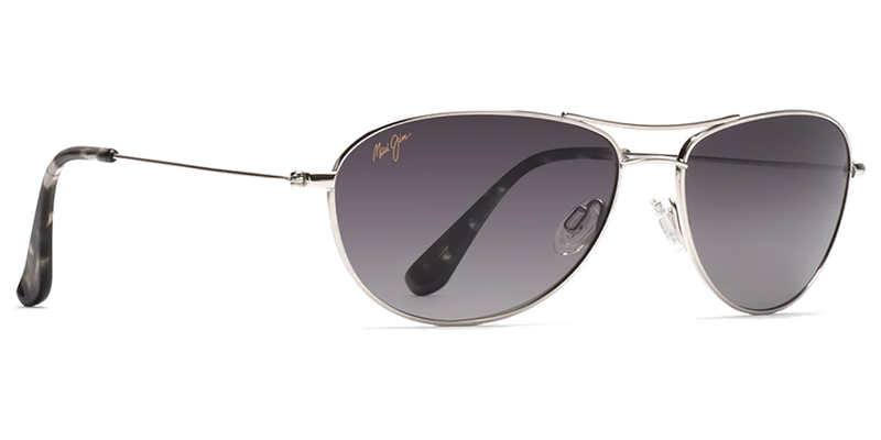 Maui Jim Baby Beach in Silver / Neutral Grey (GS245-17) - Temple Detail