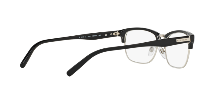 Burberry BE2238D in Black/Silver / Demo Lens (3001) - Temple Detail