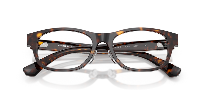 Burberry BE2449D in Dark Havana / Demo Lens (4205) - Side View