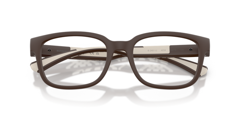 Burberry BE2451U in Matte Brown / Demo Lens (4234) - Alternate View