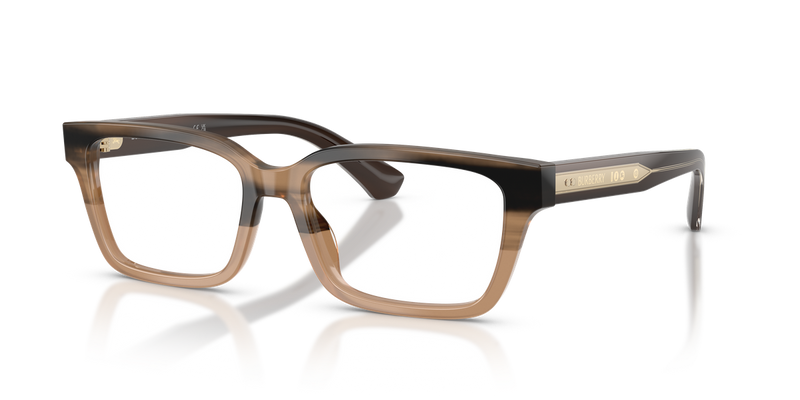 Burberry BE2453F in Striped Beige / Demo Lens (4207) - Alternate View