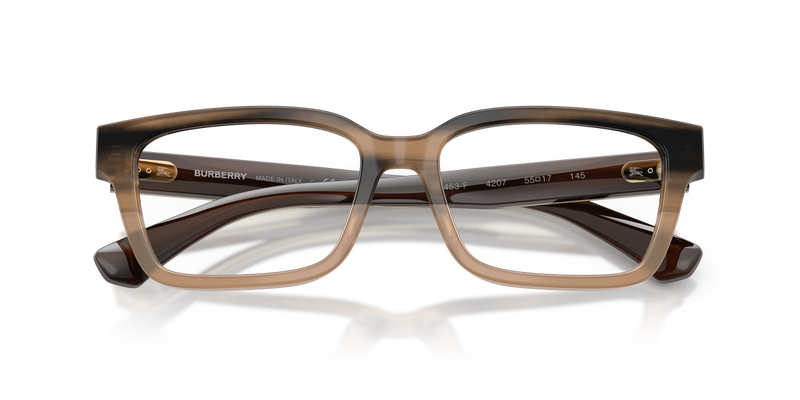 Burberry BE2453F in Striped Beige / Demo Lens (4207) - Alternate View