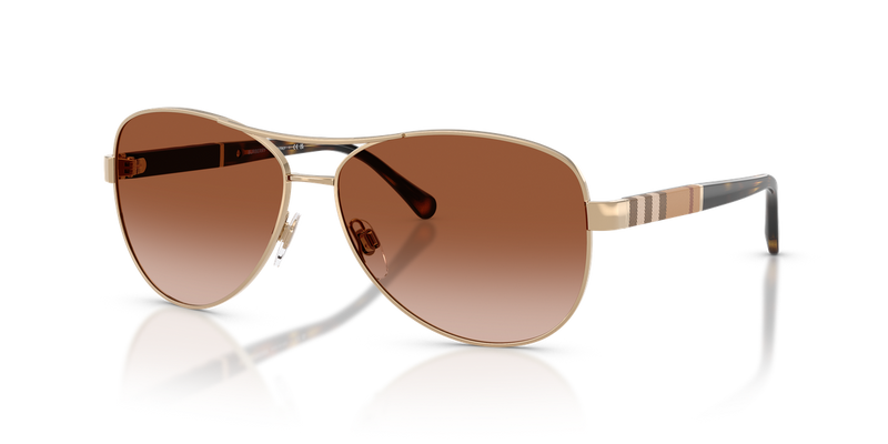 Burberry BE3080 in Light Gold / Brown Gradient (114513) - Front View
