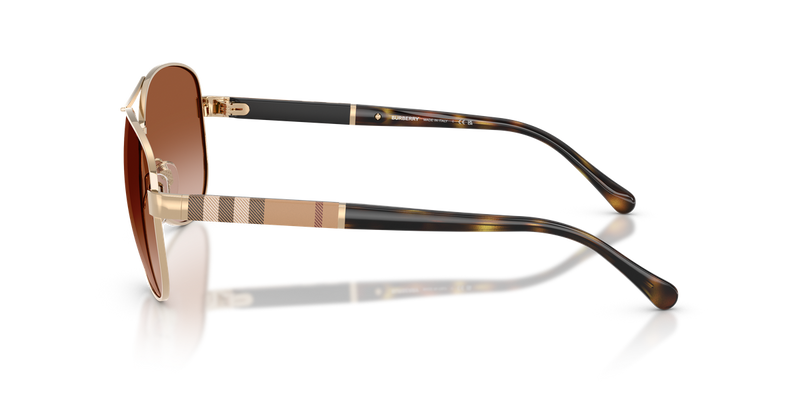 Burberry BE3080 in Light Gold / Brown Gradient (114513) - Back View