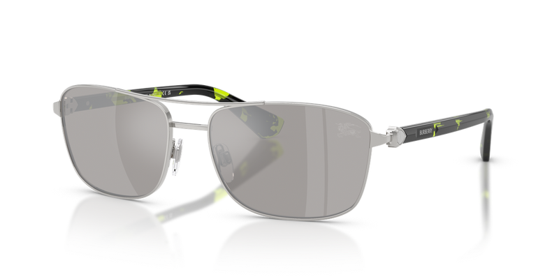 Burberry BE3163 in Silver / Light Grey Mirror Silver (10056G) - Front View