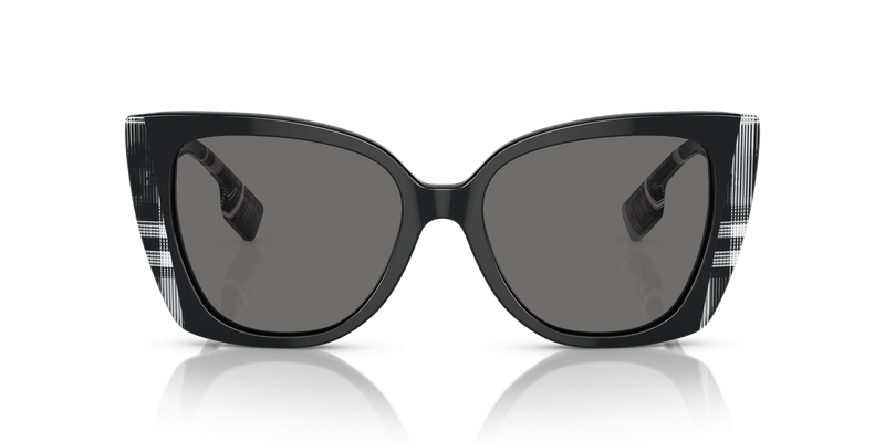 Burberry MERYL in Black/Check White Black / Dark Grey Polarized (405181) - Alternate View