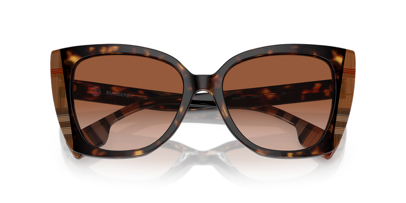 Burberry MERYL in Dark Havana/Check Brown / Brown Gradient (405313) - Alternate View