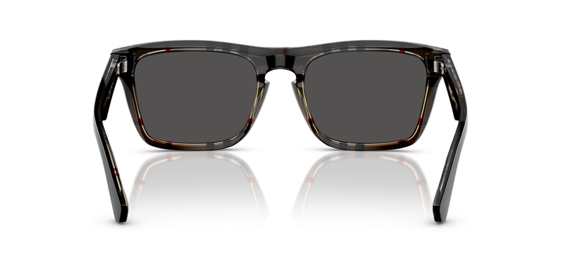 Burberry BE4434F in Top Black On Vintage Check / Dark Grey (412187) - Temple Detail