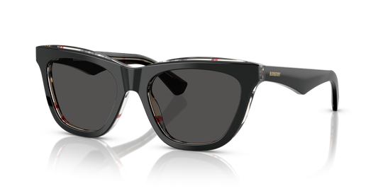 Burberry BE4435F - Top Black On Vintage Check / Dark Grey (412187)