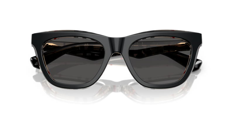 Burberry BE4435F in Top Black On Vintage Check / Dark Grey (412187) - Side View