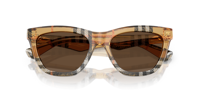 Burberry BE4435F in Check Sand / Dark Brown (414673) - Alternate View
