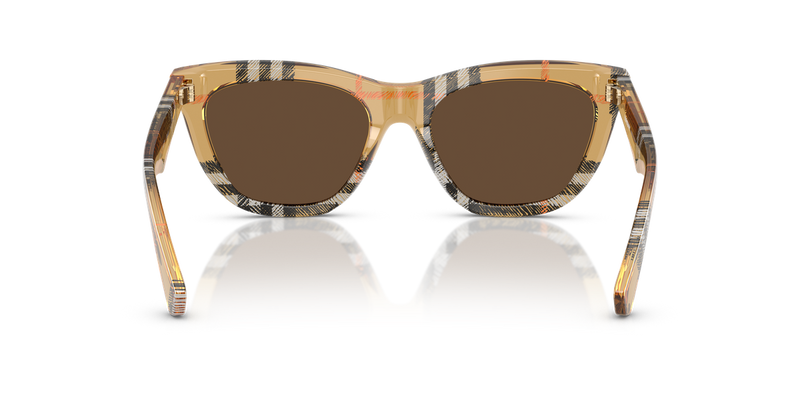 Burberry BE4435F in Check Sand / Dark Brown (414673) - Alternate View
