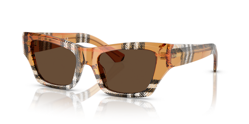 Burberry BE4441U in Check Sand / Dark Brown (414673) - Alternate View
