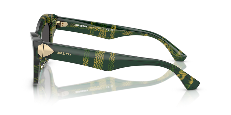 Burberry BE4442U in Check Green / Dark Grey (412587) - Alternate View