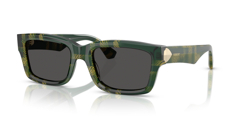 Burberry BE4443F in Check Green / Dark Grey (412587) - Alternate View