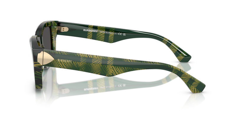 Burberry BE4443F in Check Green / Dark Grey (412587) - Alternate View