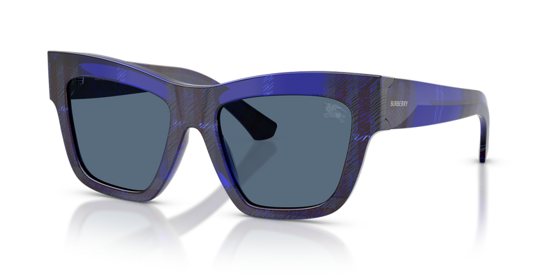 Burberry BE4449 in Check Blue / Dark Blue (411480) - Alternate View
