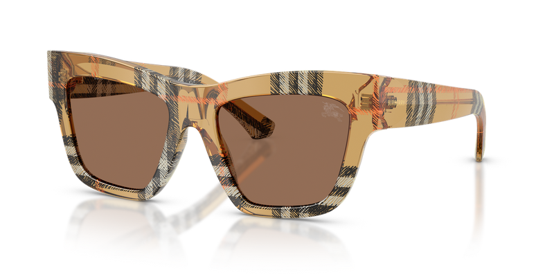 Burberry BE4449 in Check Sand / Dark Brown (414673) - Alternate View