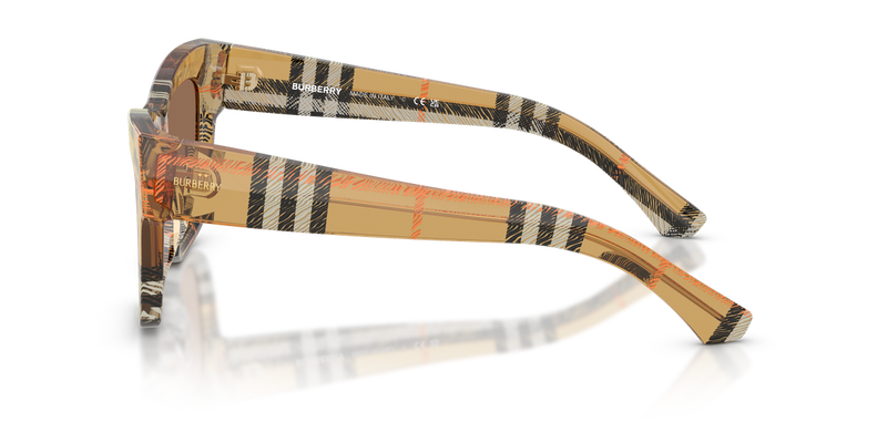 Burberry BE4449 in Check Sand / Dark Brown (414673) - Alternate View