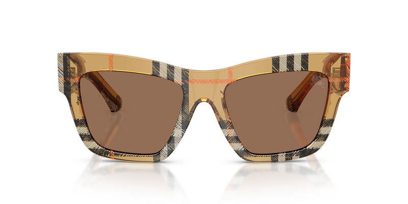 Burberry BE4449 in Check Sand / Dark Brown (414673) - Alternate View