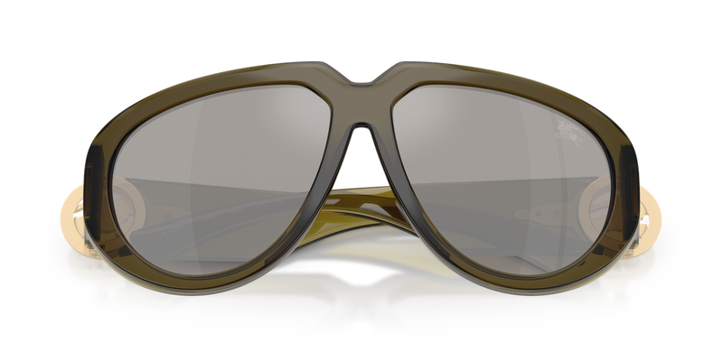 Burberry BE4479U in Green / Light Grey Mirror Silver (41946G) - Alternate View
