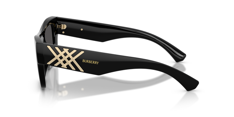 Burberry BE4490U in Black / Dark Grey (300187) - Back View