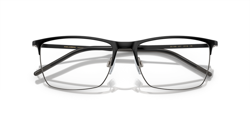 Dolce & Gabbana DG1309 in Matte Black/Gunmetal / Demo Lens (1277) - Side View
