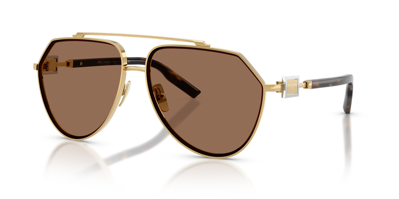 Dolce & Gabbana DG2315 in Gold / Dark Brown (02/73) - Front View