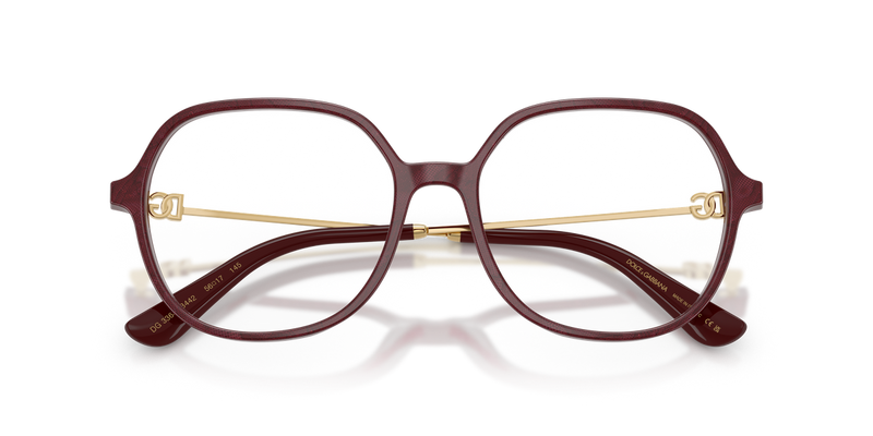 Dolce & Gabbana DG3364 in Bordeaux / Demo Lens (3442) - Alternate View