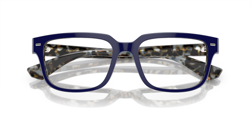 Dolce & Gabbana DG3380 in Blue On Blue Havana / Demo Lens (3423) - Alternate View