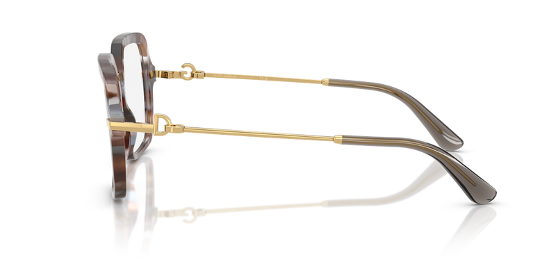 Dolce & Gabbana DG3396 in Havana Grey / Demo Lens (3445) - Back View