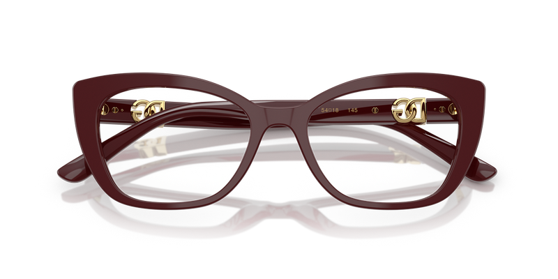 Dolce & Gabbana DG3398 in Bordeaux / Demo Lens (3091) - Side View