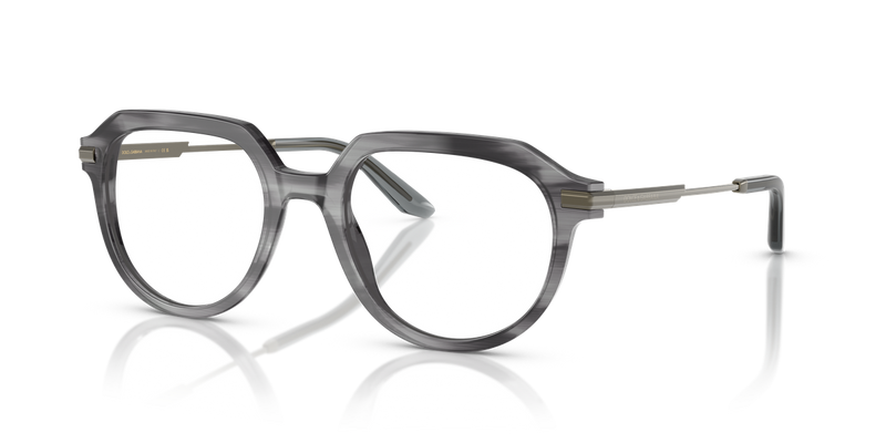 Dolce & Gabbana DG3402 in Striped Grey / Demo Lens (3449) - Front View