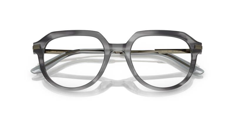 Dolce & Gabbana DG3402 in Striped Grey / Demo Lens (3449) - Side View