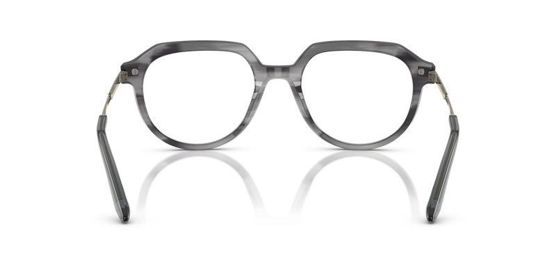 Dolce & Gabbana DG3402 in Striped Grey / Demo Lens (3449) - Temple Detail
