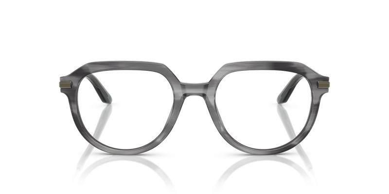 Dolce & Gabbana DG3402 in Striped Grey / Demo Lens (3449) - Alternate View