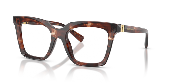 Dolce & Gabbana DG3417 - Dark Red Havana / Demo Lens (3222)