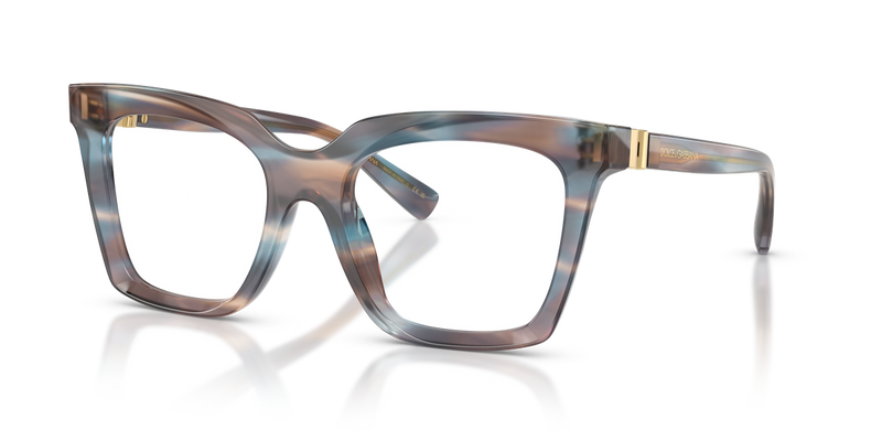 Dolce & Gabbana DG3417 in Striped Blue / Demo Lens (3448) - Alternate View