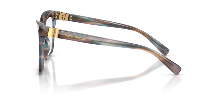 Dolce & Gabbana DG3417 in Striped Blue / Demo Lens (3448) - Alternate View