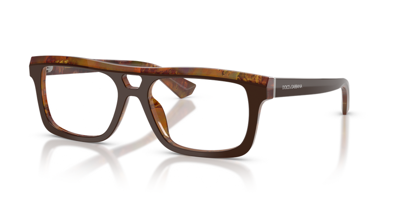 Dolce & Gabbana DG3431 in Top Brown/Pearl Gold & Brown / Demo Lens (3456) - Alternate View