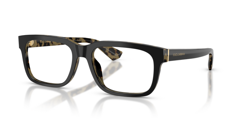 Dolce & Gabbana DG3432 in Black On Yellow Havana / Demo Lens (3404) - Alternate View