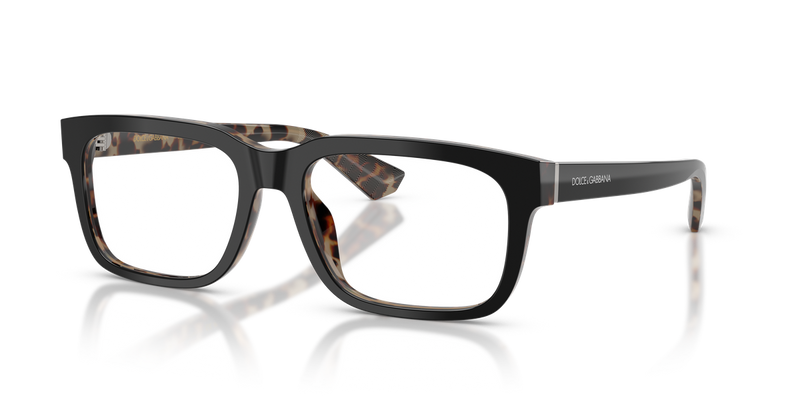 Dolce & Gabbana DG3432 in Black On Red Havana / Demo Lens (3417) - Alternate View