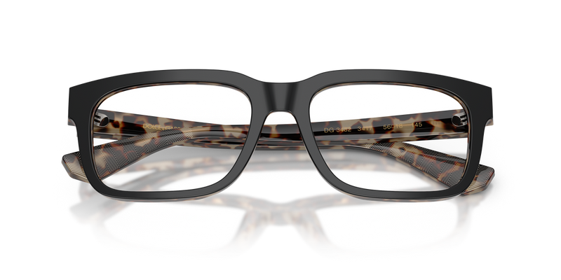 Dolce & Gabbana DG3432 in Black On Red Havana / Demo Lens (3417) - Alternate View