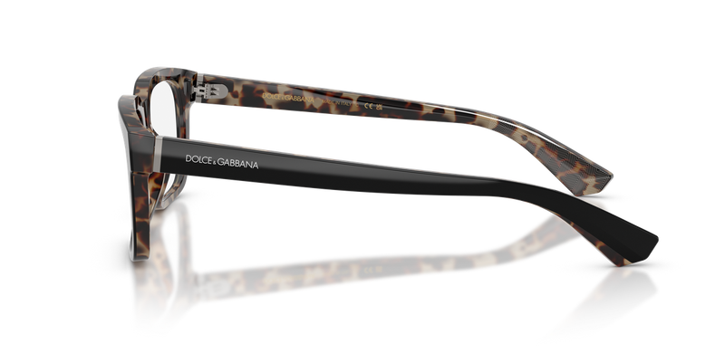 Dolce & Gabbana DG3432 in Black On Red Havana / Demo Lens (3417) - Alternate View