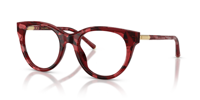 Dolce & Gabbana DG3433 in Pearl Havana Red / Demo Lens (3463) - Alternate View