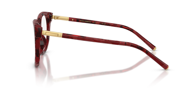 Dolce & Gabbana DG3433 in Pearl Havana Red / Demo Lens (3463) - Alternate View
