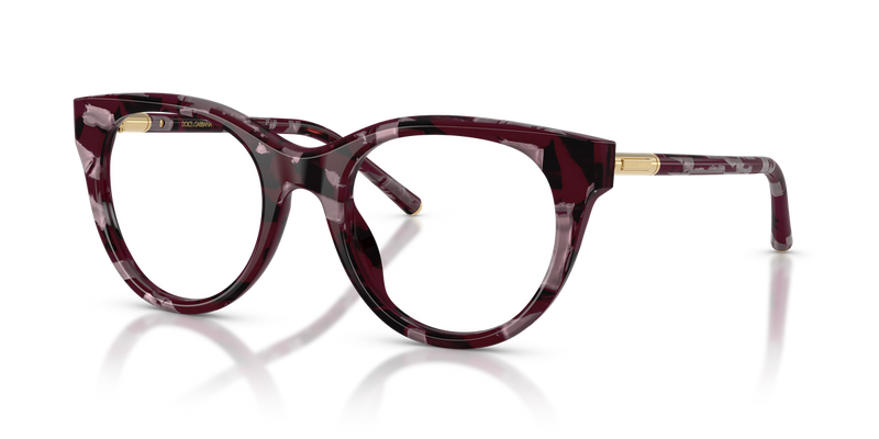 Dolce & Gabbana DG3433 in Pearl Havana Purple / Demo Lens (3464) - Alternate View