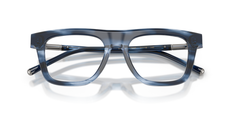 Dolce & Gabbana DG3434 in Striped Blue / Demo Lens (3448) - Side View