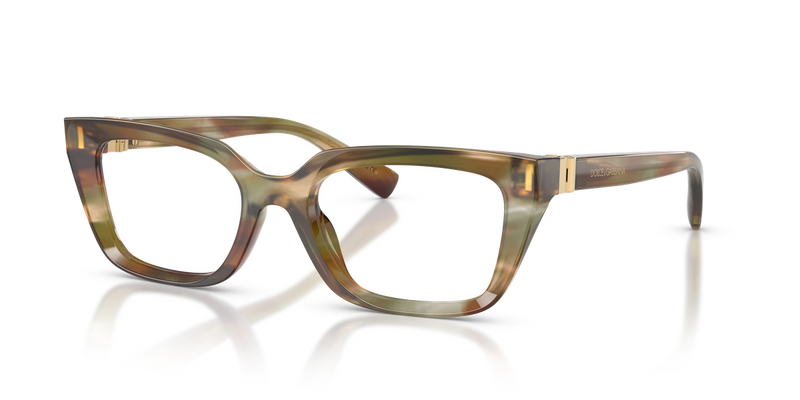 Dolce & Gabbana DG3436 in Striped Ochre / Demo Lens (3446) - Alternate View