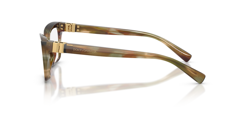 Dolce & Gabbana DG3436 in Striped Ochre / Demo Lens (3446) - Alternate View